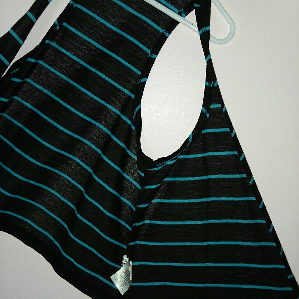 Black and blue striped cardigan